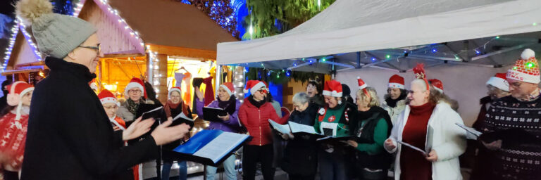 Chorale coup de Choeur à l'inauguration du marché de Noël de Golbey