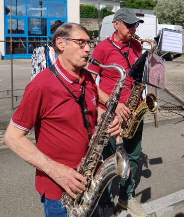 L'orchestre d'harmonie à la foire aux beignets râpés 2025 à Golbey