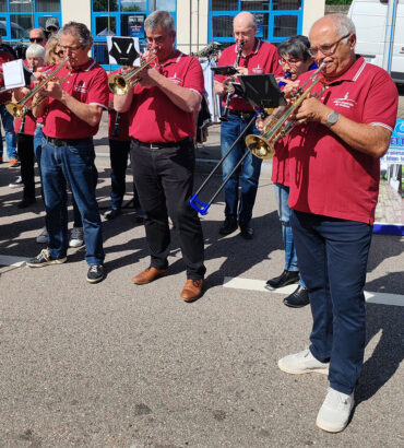 L'orchestre d'harmonie à la foire aux beignets râpés 2025 à Golbey